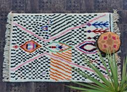 Moroccan Abstract Rug Moroccan Colorfull Rug Beni Ourain Rug, New Style Carpet , Abstrackt Azilal Area Rugs