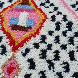 Moroccan Abstract Rug Moroccan Colorfull Rug Beni Ourain Rug, New Style Carpet , Abstrackt Azilal Area Rugs - thumbnail 4