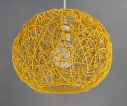 Globe Rattan Pendant Light, Handcrafted Ceiling Lights, Hardwired Or Plug-In, 3 Size Options