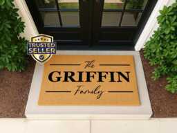 Personalized Family Name Gift, Welcome Mat, Customised Gifts For Home - thumbnail 1