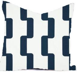 Outdoor Pillows Or Indoor Custom Cover - Shades Of Blue Navy Grey Gray Modern Geometric 18x18, 16x16 All Sizes - thumbnail 3