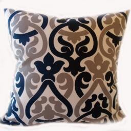 Outdoor Pillows Or Indoor Custom Cover - Shades Of Blue Navy Grey Gray Modern Geometric 18x18, 16x16 All Sizes - thumbnail 4