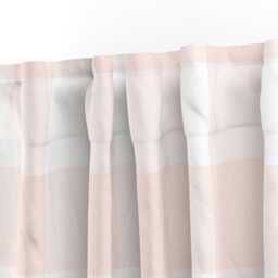 Buffalo Check Curtain Panel - Large Plaid Blush Custom Pink & White Gingham By Peacoquettedesigns - thumbnail 3