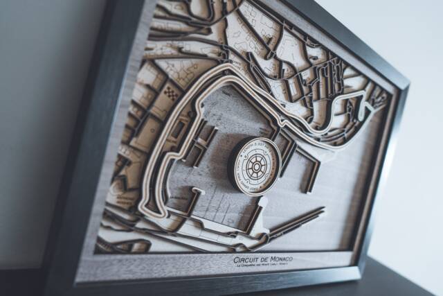Monaco F1 Grand Prix Layered Wall Hanging, Circuit De Art - Gift - image 1
