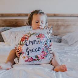 Custom Sequin Valentine's Pillow Personalized Toddler Gift - thumbnail 2