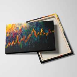 Stock Market Chat Painting Wall Street Trading Finance Inspirational Framed Canvas Art Poster Print Home Office Room Decor Trader Gift - thumbnail 2