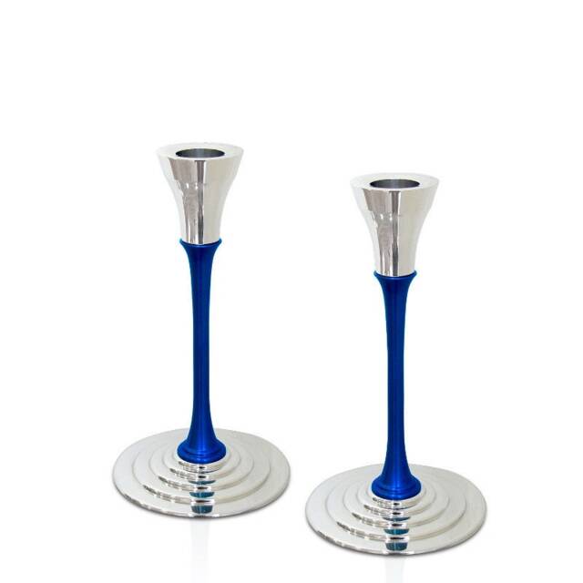 Personalize Aluminum Candlesticks - Colorful Jewish Holiday Gift - image 1