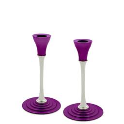 Personalize Aluminum Candlesticks - Colorful Jewish Holiday Gift - thumbnail 4
