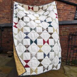 Hour Glass Memory Quilt Blanket Made From A Loved One's Clothing - thumbnail 3