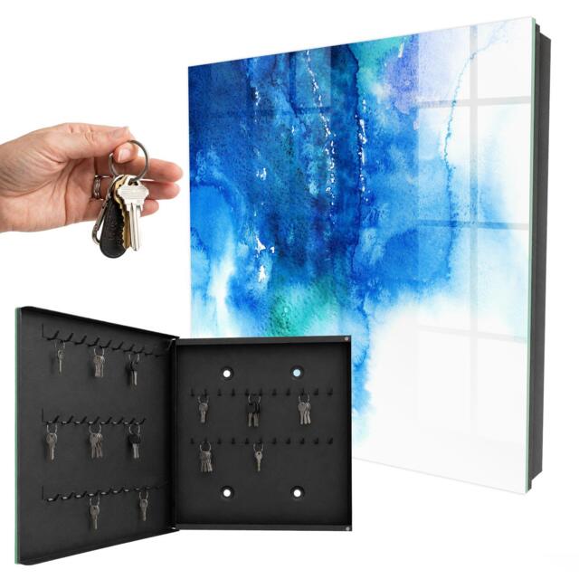 Blue Waves Key Cabinet For Home, Box Abstract Abstraction, People Who Value Peace & Nature - image 1
