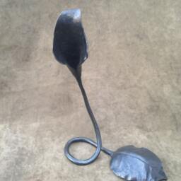 Hand Forged Iron Calla Lily, Railroad Spike Flower - thumbnail 2