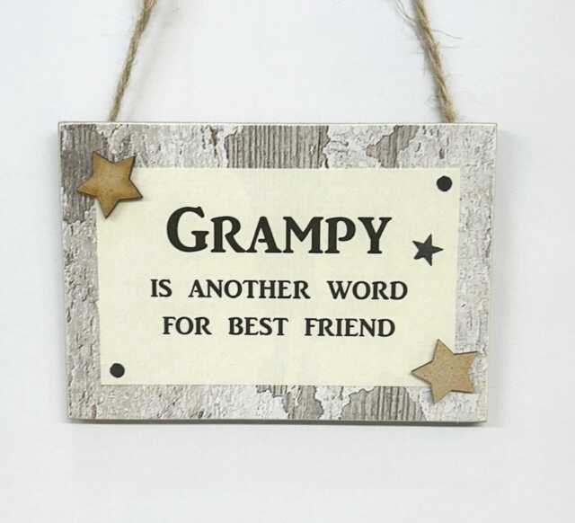 Grampy Is Another Word For Best Friend Cute Grandad Gift Plaque/Sign - image 1