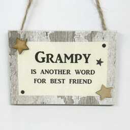Grampy Is Another Word For Best Friend Cute Grandad Gift Plaque/Sign - thumbnail 3