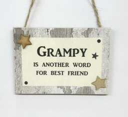 Grampy Is Another Word For Best Friend Cute Grandad Gift Plaque/Sign - thumbnail 1