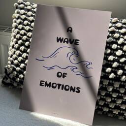 A Wave Of Emotions Wall Art Print - Dopamine Decor Poster - thumbnail 3
