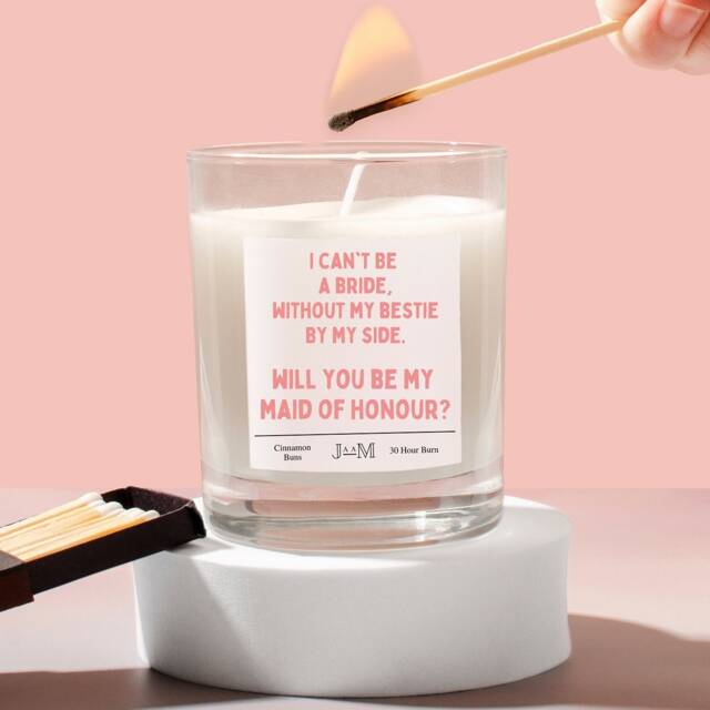 Maid Of Honour Proposal. Bestie Maid Honour. Best Friend Gift. Candle - image 1