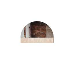"Half-Circle Fringe Mirror Boho Macrame Wall Decor-""Aria Solo Small" - thumbnail 4