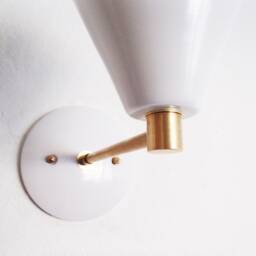 Brass Modern Wall Sconce - Hallway Lighting Bathroom Minimalist Mid Century Bedside - thumbnail 3