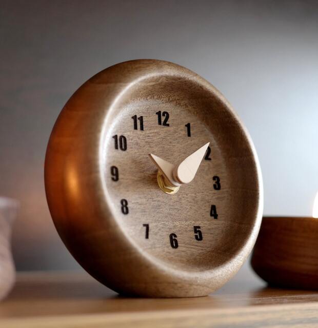Handcrafted Walnut Wood Table Clock A Timeless Addition To Your Space - image 1