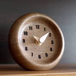 Handcrafted Walnut Wood Table Clock A Timeless Addition To Your Space - thumbnail 4