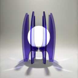 Set Of 2 Space Age Led Orb Lamps Retro Futuristic Mood Night Light - thumbnail 3