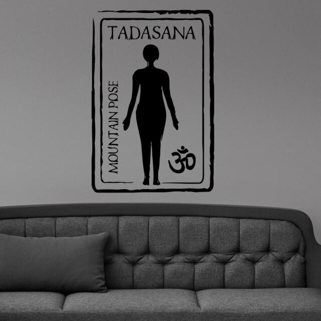 Tadasana Mountain Yoga Pose Om Symbol Wall Sticker Vinyl Mural Decal Home House Art Decor Free Shipping L154 - image 1