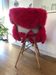 Gorgeous British Fuchsia Shearling Sheepskin Rug, Short Fur Superior Soft Thick Pelt, Luxury Sheepskin, Hygge, Rug, Bold Interior Decor - thumbnail 3