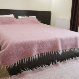 Pastel Pink Wool Blanket King Size Weighted Throw Blanket - thumbnail 3