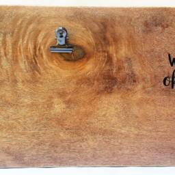 World's Okayest Mom Wood Picture Frame, Can Be Personalized, Photo Board With Clip For Display, Custom Wooden Frame - thumbnail 2