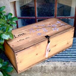 Personalized Wooden Box Storage Chest - thumbnail 2