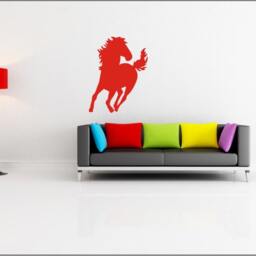 Running Horse Wall Decal, Equestrian Art, Kids Room Decor - thumbnail 2