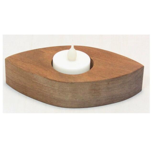 Wood Eye Tea Light Holder Handmade Brushbox Candle Gift - image 1