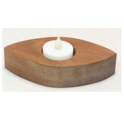 Wood Eye Tea Light Holder Handmade Brushbox Candle Gift