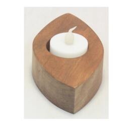 Wood Eye Tea Light Holder Handmade Brushbox Candle Gift - thumbnail 2