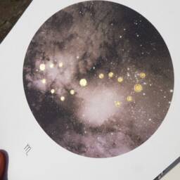 Scorpio Constellation Art Print - Gold Star Zodiac Wall Decor - thumbnail 2