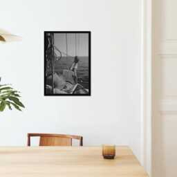 Vintage Woman Reading Amalfi Coast Yacht Print, Luxury Fashion, Fine Art Photography Wall Art, Museum Quality Black & White Poster - thumbnail 2