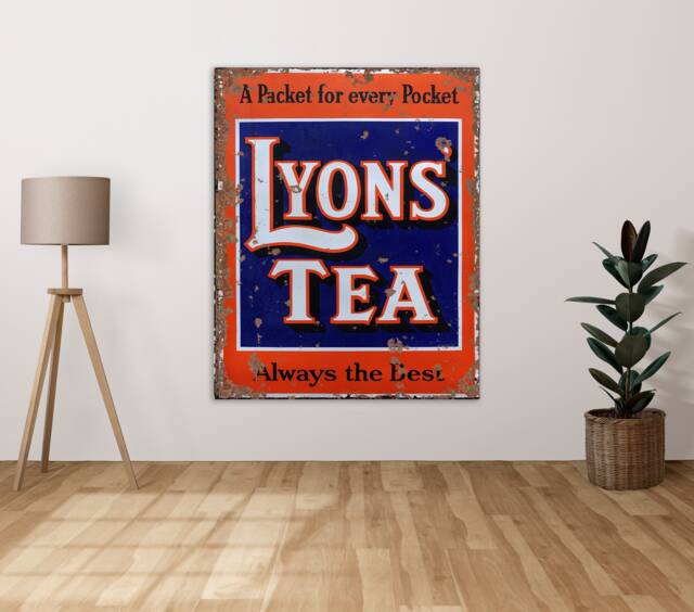 Lyons Tea A Packet For Every Pocket Always The Best - Metal Sign Plaque Wall Art Decor Signage