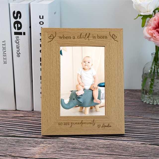Personalized Grandparent Picture Frame When A Child Is Born So Are Grandparents Pregnancy Announcement First Time Gifts For Her - image 1