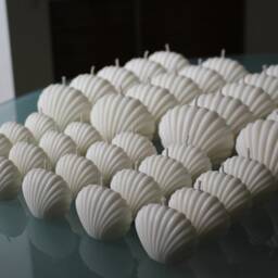 Seashell Candle, Soy Shell Beach Candles, Wax White Sea Home Decor, Wedding Gift, Gift Vegan Candle - thumbnail 2