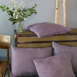 Lavender Duvet Cover Made Of Softened Linen - thumbnail 2