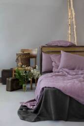 Lavender Duvet Cover Made Of Softened Linen