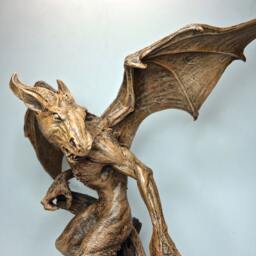 Jersey Devil Statue, Hand Painted Resin Sculpture - Cryptozoology Creature Figurine Urban Legend Monster, Gothic Art Decor - thumbnail 2