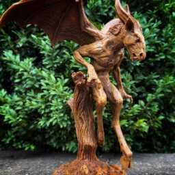 Jersey Devil Statue, Hand Painted Resin Sculpture - Cryptozoology Creature Figurine Urban Legend Monster, Gothic Art Decor - thumbnail 3