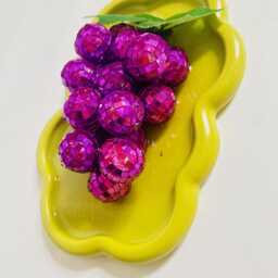 Disco Grapes Wall Hanging/ Dopamine Decor/ Maximalist Fake Food/ Food Pop Art/Wall Sculpture/ Funky Decor/Kitchen/Easter Decor - thumbnail 3
