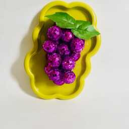 Disco Grapes Wall Hanging/ Dopamine Decor/ Maximalist Fake Food/ Food Pop Art/Wall Sculpture/ Funky Decor/Kitchen/Easter Decor - thumbnail 4