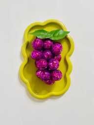 Disco Grapes Wall Hanging/ Dopamine Decor/ Maximalist Fake Food/ Food Pop Art/Wall Sculpture/ Funky Decor/Kitchen/Easter Decor