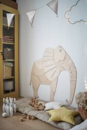 Elephant - Wooden Wall Decoration in The Safari Style Size Xl, Decorn, Kinderzimmer Dekoration, Wanddekoration, Nursery Decor - thumbnail 1