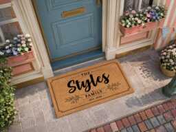 Nan & Grandad Personalised Doormat - Custom Grandparent Welcome Coir Mat Outdoor Gift