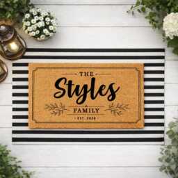 Nan & Grandad Personalised Doormat - Custom Grandparent Welcome Coir Mat Outdoor Gift - thumbnail 3