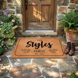 Nan & Grandad Personalised Doormat - Custom Grandparent Welcome Coir Mat Outdoor Gift - thumbnail 2